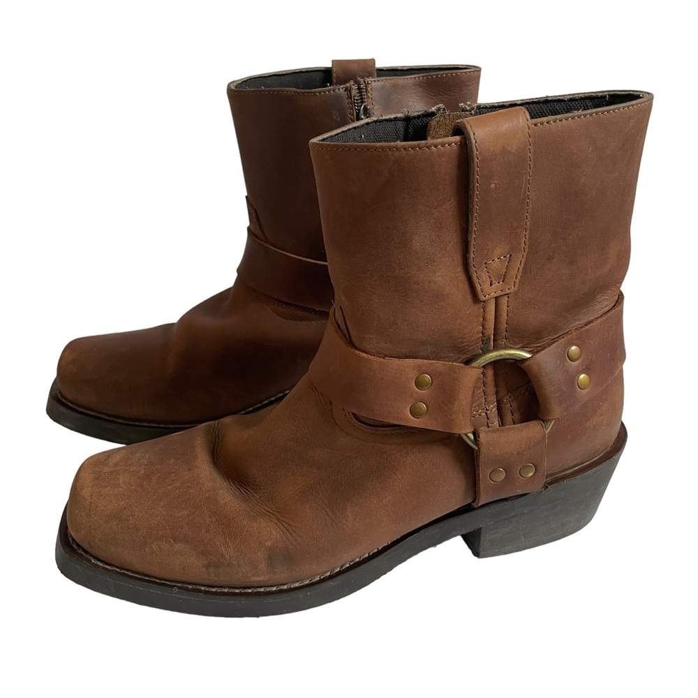 Dingo | Rev Up Leather Western Harness Motorcycle Boots Brown Mens 8.5 D Wide